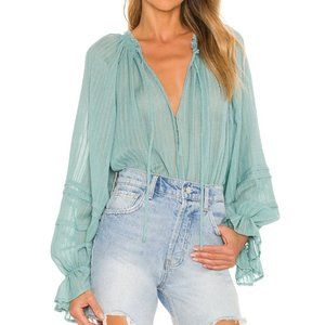Free People Out Of Town Top | Blue Jade | M